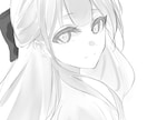 イラスト描きます 白黒でバストアップイラスト描きます イメージ7