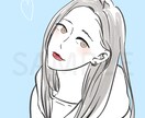 最短即日可♡SNSアイコン向けのイラスト描きます メイクの色も指定OK♡水彩タッチでシンプルに描きます。 イメージ4
