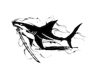 躍動感あるお洒落な墨のイラスト和風ロゴ描きます かすれ・飛沫表現で目を引く和風ロゴや商品ラベル・アイコンに！ イメージ6