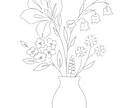 ナチュラル・シンプルな花のイラストをお描きします リーフレットやHPの挿絵、手帳などのデジタルスタンプにも イメージ5