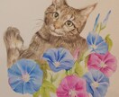 世界で一枚「ペットの似顔絵とお花」をお描きします 写真を元に、水彩でお好きな生き物と植物の絵を描きます。 イメージ4