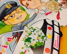 世界でひとつ！ウェルカムボードや似顔絵お描きします 結婚・出産・お誕生日祝いなどに心のこもったイラストの贈り物を イメージ3