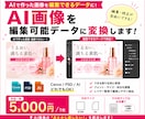 AI画像を編集可能データに変換します Canva・フォトショ・イラレへ、できる限り忠実に再現！ イメージ1