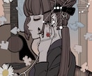 手描きでぬくもりのあるイラスト作製します 和風/レトロな絵柄で人物や動植物を描きます。 イメージ10