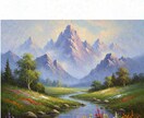 山や川、花畑などの自然風景を油絵で表現します 美しい景色を油絵で再現します。 イメージ1