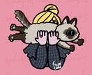 猫吸い似顔絵イラスト作成します 猫吸い好きや猫吸いに挑戦してみたい猫好きの方におすすめです イメージ3