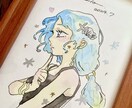 女の子のイラストを描きます プレゼント、インテリア、コレクションにいかがでしょうか。 イメージ2