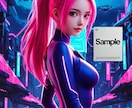 AIでサイバーパンク美少女のSNS画像生成します SNSやブログに！文字入れします！商用利用自由！ イメージ4