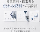 既存の営業資料・提案書をプロ品質に整えます ＜ライトプラン＞AI作成資料にも対応、構成から再設計 イメージ1