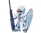 デフォルメロボットの立ち絵イラストお描きします ８０年代ロボアニメ好きが描くので、コアな方も必見です！！ イメージ8