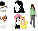 お写真からシンプルな似顔絵イラストを作成致します アイコンにおすすめ！アメリカンタッチのパキッとした似顔絵 イメージ1