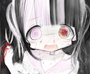 ダーク病み系オリジナルイラストを作成します 独特な筆致で病み雰囲気のキャラクターを描き上げます イメージ4