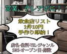 営業やテレアポに！飲食店のリスト販売いたします 手作業にて丁寧に作成しています。作成済の為、すぐお渡し可能！ イメージ1
