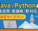 Java/Ptyhonシステム開発承ります 現役の本業SE/PMがあなたの開発をサポート イメージ1