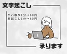 音声・動画・画像から文字起こしいたします 可能な限りご要望に対応いたします イメージ1