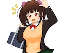 明るめな色合いの目を惹くイラストを作成します SNS用アイコン、サムネイル、スタンプなど イメージ1