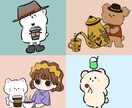 絵本の1ページのようなゆるふわイラストを作成します SNS/ブログ　ゆるふわ癒しアイコンを作成いたします イメージ1