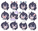 もちもち！シール風／ちびキャラ／SDを描きます 動画や配信、グッズ映え◎シール紙やネップリにもおすすめ！ イメージ6