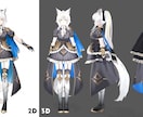 キャラデザから3DモデルのVtuberを制作します 必見！修正無制限！終身アフターサポート！VRchat対応可！ イメージ7