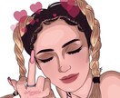 sns等に使えるイラストアイコン制作をいたします お写真やご要望を元にイラスト制作させていただきます。 イメージ2
