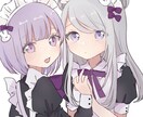 可愛い女の子、男の子のイラストお描きします ゆるふわ可愛い雰囲気です♪SNSのアイコンに♪ イメージ2