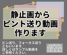 静止画からピント送り動画作ります 写真スライドショー動画のパーツにいかがでしょうか イメージ1
