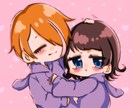 アニメ＆歌い手好き♡ラブラブアイコン描きます 大好きな人とのアイコンを可愛く描きます♡ イメージ1