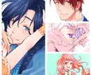 顔が良いキャラのアイコンやサムネイラスト描きます 貴方だけのアイコンやヘッダーを作ってみませんか！ イメージ2