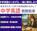 中学英語のオンライン家庭教師します 東京外国語大学卒、元教員のプロ講師が基礎から丁寧に教えます! イメージ1