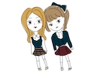 ゆるポップなイラストを描きます ゆるポップな可愛い女の子とその周辺 イメージ3