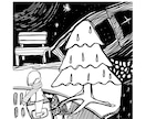 モノクロの世界観でイラスト制作いたします 少し寂しく、静かな空気感のあるイラストを描きます。 イメージ4