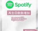 Spotify再生回数増やします 楽曲を5,000回再生されるまで宣伝します！ イメージ1