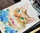 大切な猫ちゃんのお写真からイラストを描きます プレンゼント、記念、思い出の保管に喜ばれています イメージ2