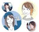 シンプルな線画の似顔絵イラストを作成いたします SNSや会議用の似顔絵アイコンに！ イメージ3