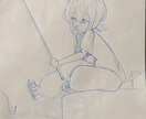 アナログでのキャラデザイン等します 新キャラのラフ等をアナログで描きます イメージ1
