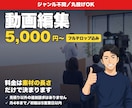 丸投げOK！フルテロップ込みで動画編集します フルテロップ込み。料金は素材の長さだけで決まります イメージ1