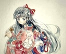 水彩イラスト描きます 透明水彩でMV等の一枚絵を描きます！和服、少女、動物… イメージ3