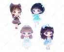 キラキラかわいいミニキャライラスト✧お描きします アイドルさんのグッズ・フラスタにも！メッセージカード作成も◎ イメージ3
