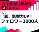 TikTokのフォロワー3000人増やします リアルな拡散力でフォロワー急増！視聴者を惹きつける！ イメージ8