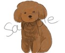 お花と愛犬の似顔絵・アイコン描きます やわらかいタッチのイラストですペット/犬/似顔絵/イラスト イメージ3