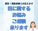現役の視能訓練士が目の症状、お悩みの相談受けます これまで1万人以上の患者を診てきた視能訓練士がお答えします。 イメージ1