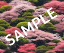 桜のある美しい風景画像（2枚セット）を販売します ブログやSNSで利用しやすいPNG形式！待ち受け画像にも◎ イメージ1