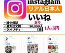 インスタのリアル日本人いいねを増やします ５００人増加//減少保証あり//数量選択可能//振り分け可能 イメージ1