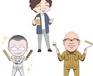 仕事でも使いやすいシンプルな似顔絵イラスト描きます 名刺、アイコン、プレゼントに◎似せつつ可愛くイラスト化！ イメージ3