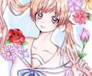 SNSなどで使えるかわいいアイコン描きます 私の絵柄のかわいらしさが溢れる胸上正面イラストを描きます イメージ4