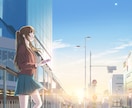 風景・背景＋女の子の美しいイラストをお描きします 清涼感、空気感のあるエモーショナルな絵に仕上げます。 イメージ1