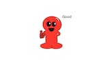 この赤いキャラクターで作成します 数秒のアニメーションを作成します。 イメージ1