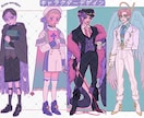 アイコン・1枚絵・似顔絵などイラスト提供します キラキラ×レトロなイラストで個性をアピール イメージ9