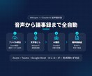 音声議事録を自動化ます 会議録音から即座に議事録を生成 イメージ1