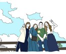 友人・家族・カップルなどのイラストを制作します あなたの思い出、可愛い線画で保存しませんか？ イメージ5